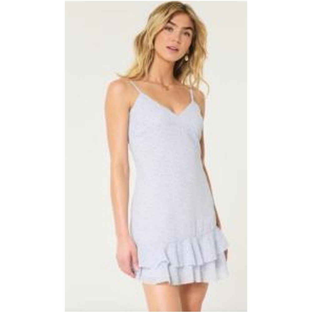 GB Flirty Eyelet Cotton Ruffle Slip Dress L